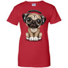 PUG DOG - Cute Pug Puppy Dj Wearing Headphones and Glasses T Shirt & Hoodie